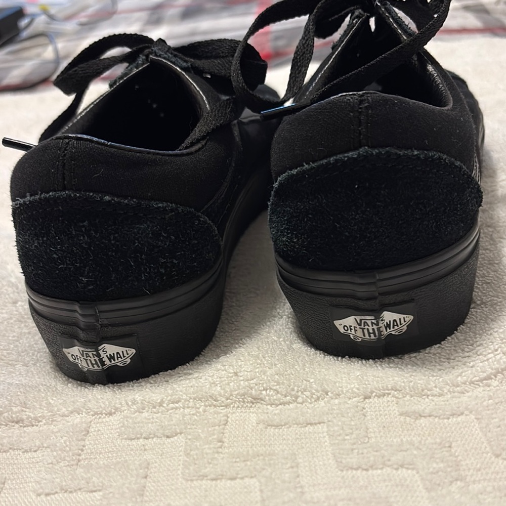 Vans Black Old Skool Sneakers Suede Canvas - Picture 4 of 6